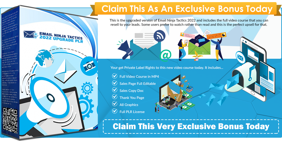 Email Ninja Tactics 2022 Upgrade PLR Infographics template
