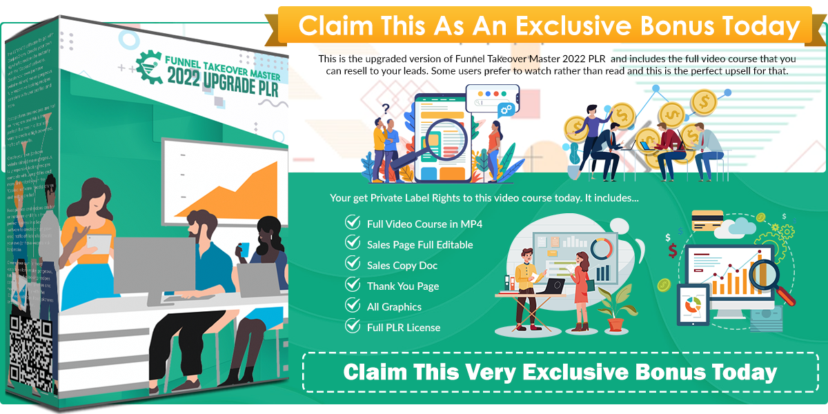 Funnel Takeover Master 2022 Upgrade PLR infographics template